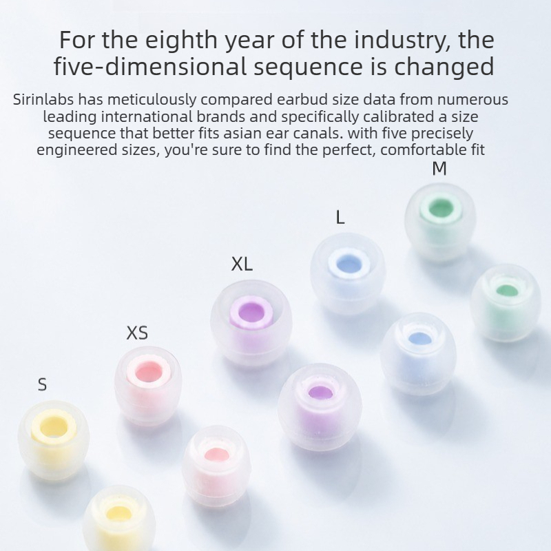 Silicone Ear Tip Replacement - 5 paires d'embouts d'oreille en silicone