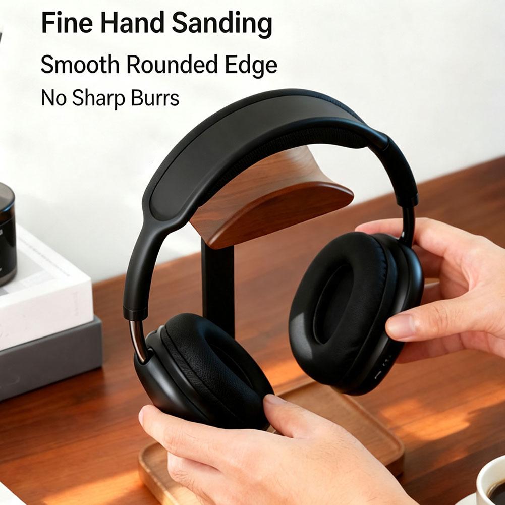 Headphone Stand Desk - Support pour casque en noyer, organiseur