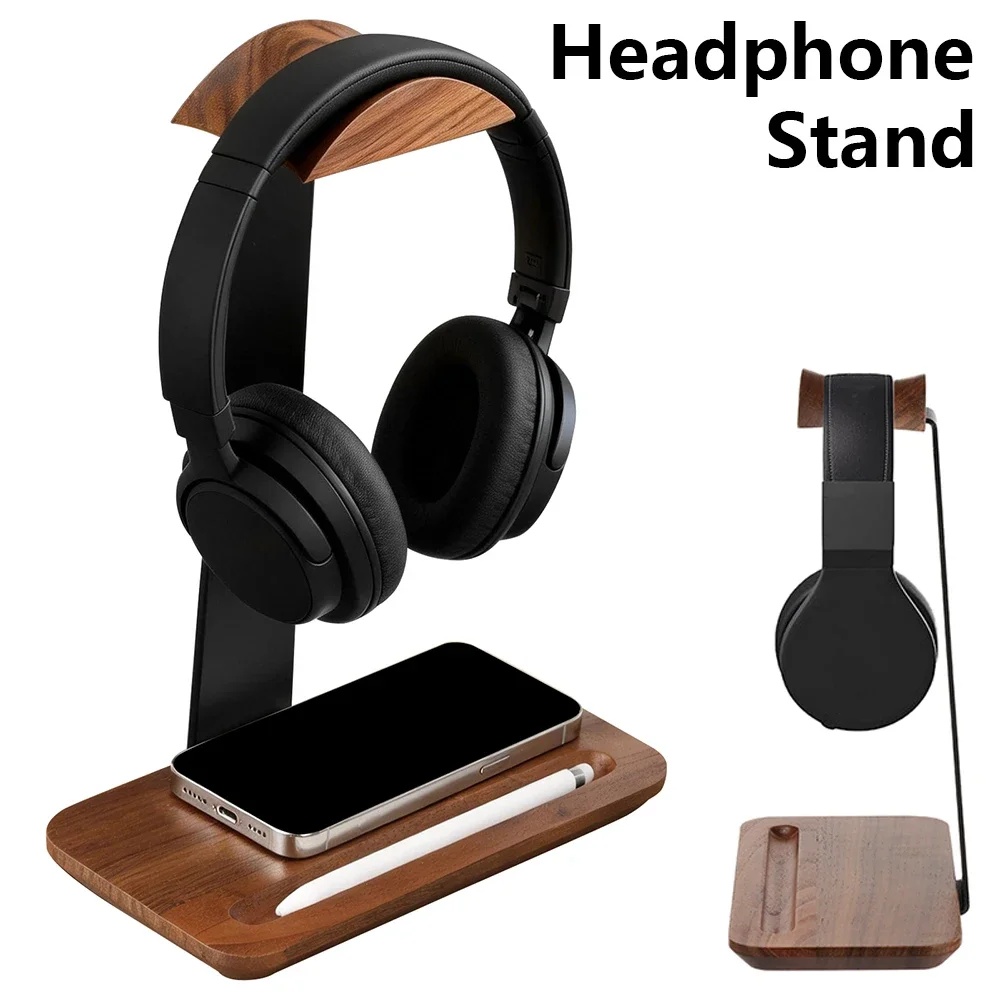 Headphone Stand Desk - Support universel pour casque en bois