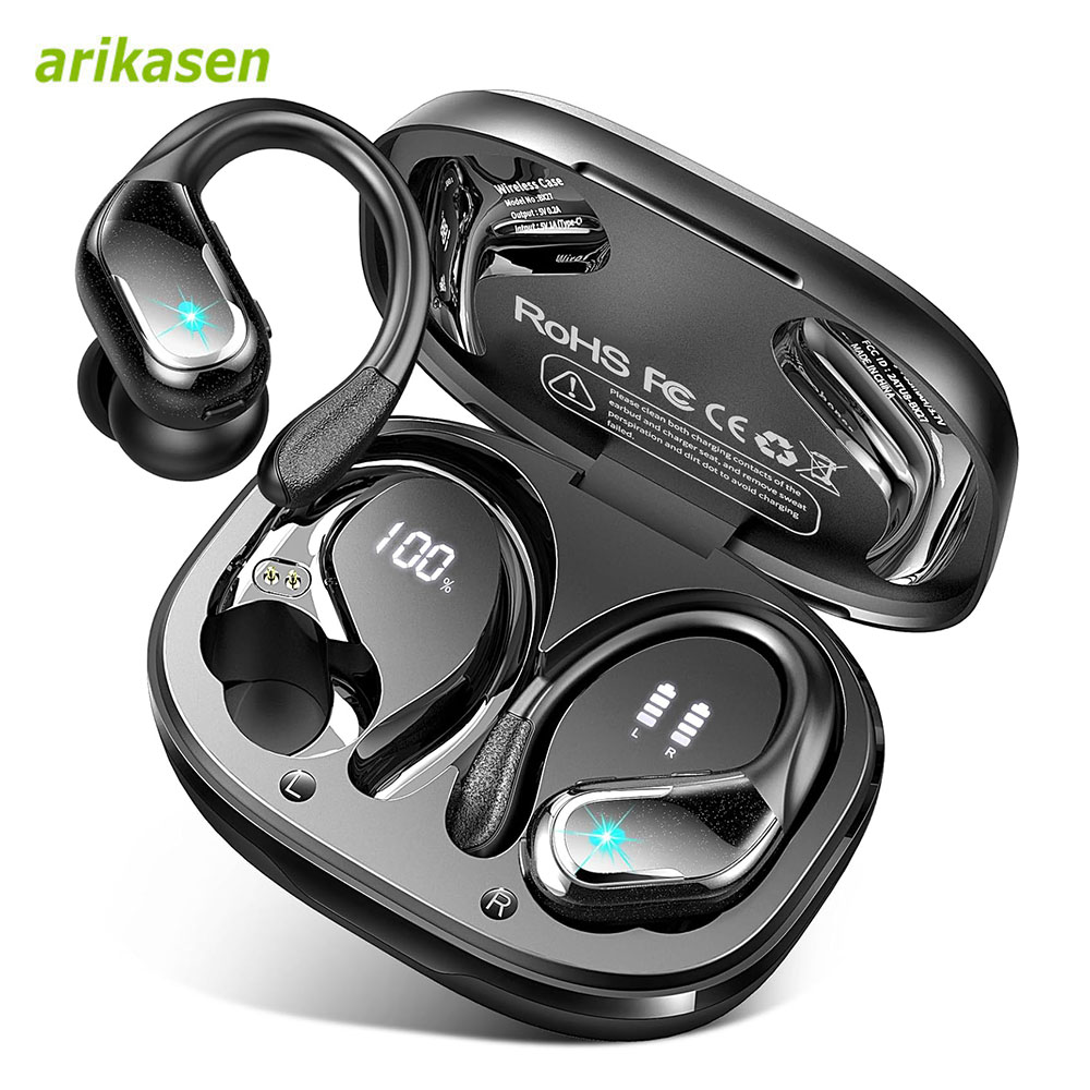Sports Earphone Hook - Écouteurs sans fil étanches IP7, Bluetooth