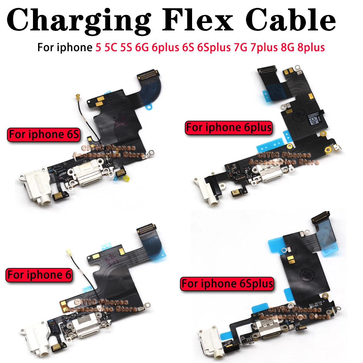 Wired Earphone Mic - 5 pièces pour iPhone 6 6S