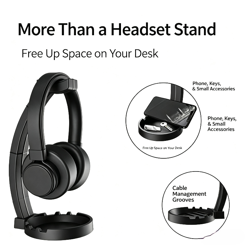 Support pour casque avec plate - Headphone Stand Desk avis et prix