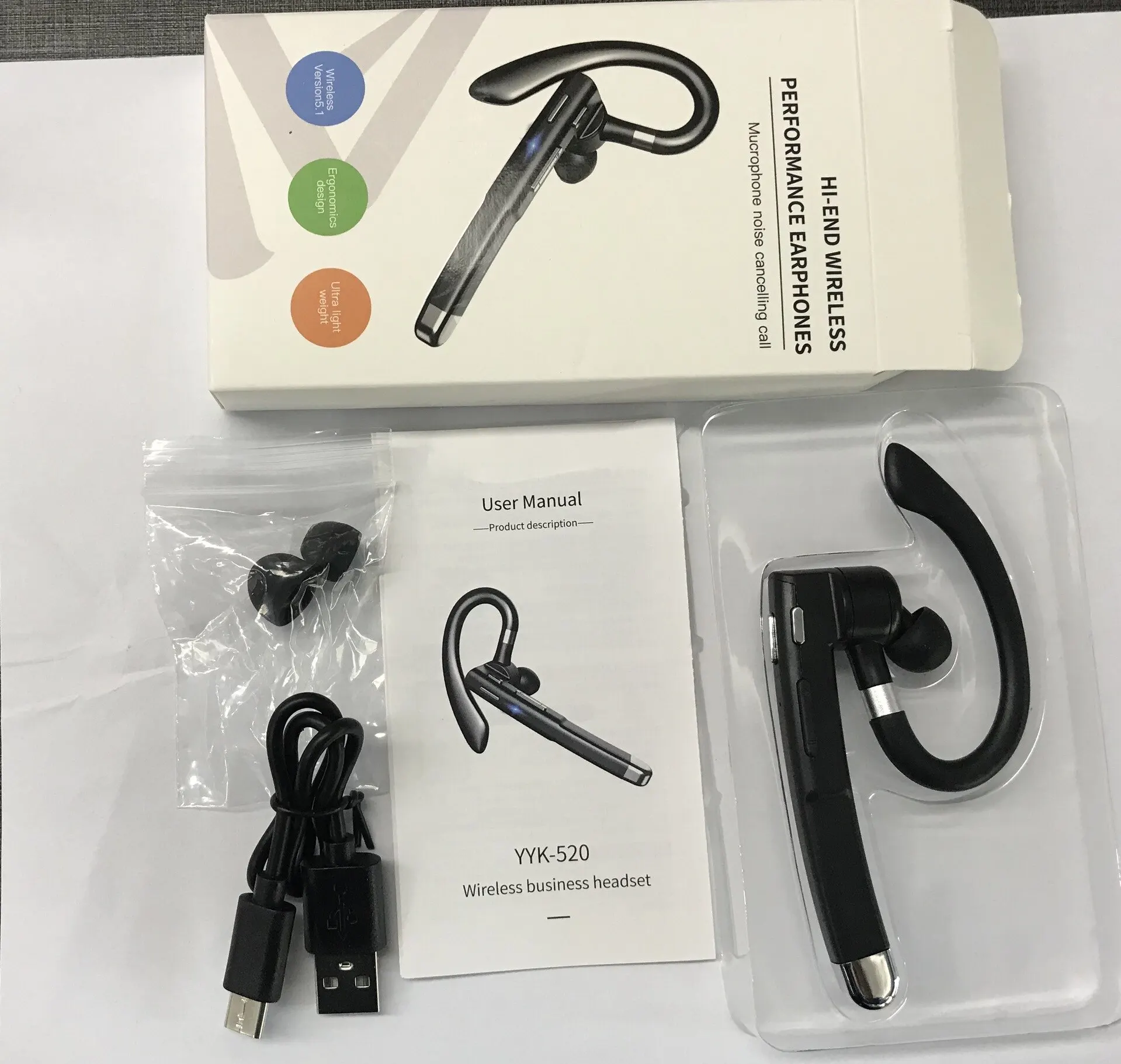 Casque Bluetooth antibruit spo - Sports Earphone Hook avis et prix